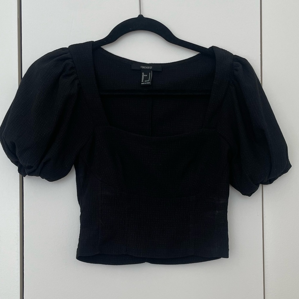 Black crop top
